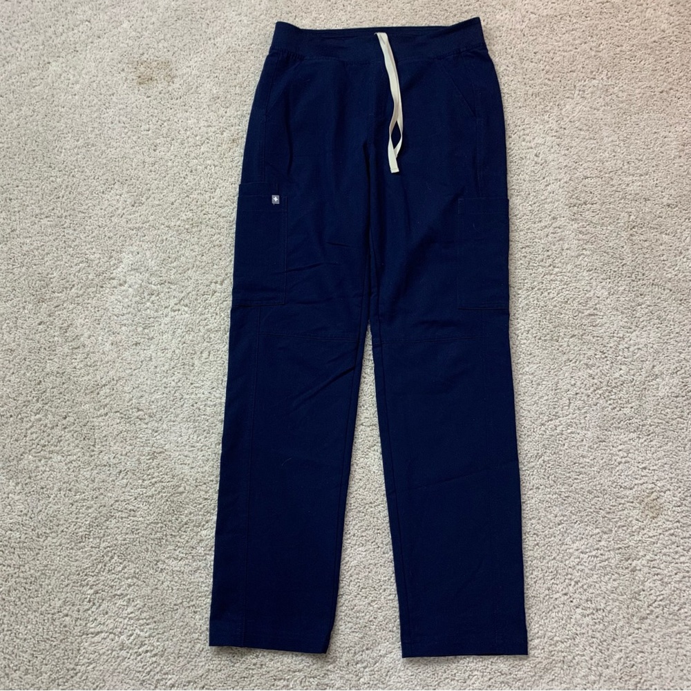 Men's FIGS Navy Blue TECHNICAL COLLECTION Cargo NURSING Multi Pocket SCRUB PANTS